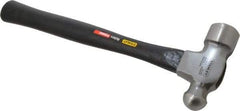 Stanley - 1-1/2 Lb Head High Carbon Steel Ball Pein Hammer - Hickory Handle, 15-1/8" OAL - Americas Tooling