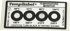 Tempil - 88/93/99/104°C Temp Indicating Label - Americas Tooling