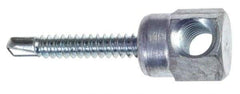 ITW Buildex - 3/8" Zinc-Plated Steel Horizontal (Cross Drilled) Mount Threaded Rod Anchor - 5/8" Diam x 1" Long, 1,477 Lb Ultimate Pullout, For Use with Steel - Americas Tooling