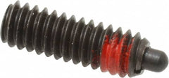 TE-CO - 1/4-20, 3/4" Thread Length, 1/8" Plunger Projection, Steel Threaded Spring Plunger - Americas Tooling