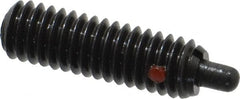 TE-CO - 5/16-18, 1" Thread Length, 3/16" Plunger Projection, Steel Threaded Spring Plunger - Americas Tooling