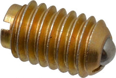 TE-CO - 3/8-16, 0.187" Ball Diam, 5/8" Body Length, 0.048" Max Ball Reach, Threaded Ball Plunger - Americas Tooling