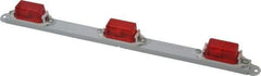 Peterson - 13-1/2" Long x 1" Wide, Red Lens & Reflector - Steel, 12 Volt - Americas Tooling