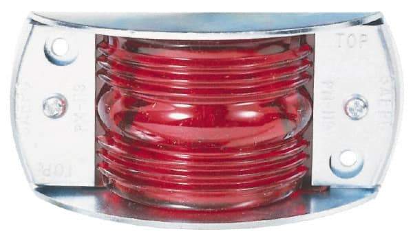 Peterson - 4-1/2" Long x 2-3/16" Wide, Red Lens & Reflector - Steel, 12 Volt - Americas Tooling