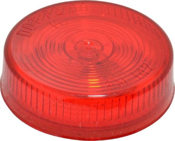 Peterson - 2-1/2" Diam, Red Lens & Reflector - Plastic, 12 Volt - Americas Tooling