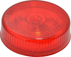 Peterson - 2-1/2" Diam, Red Lens & Reflector - Plastic, 12 Volt - Americas Tooling