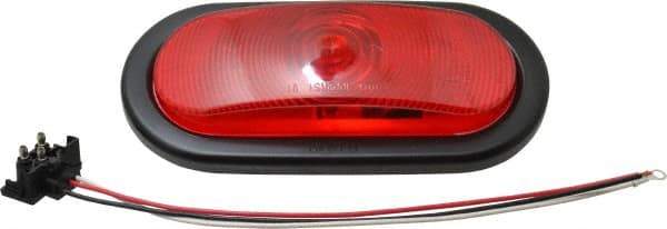 Peterson - 6-1/2" Long x 2-1/4" Wide, Red Lens & Reflector - Plastic, 12 Volt - Americas Tooling