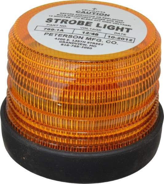 Peterson - 5-1/2" Diam, Amber Lens & Reflector - Plastic, 12 Volt - Americas Tooling