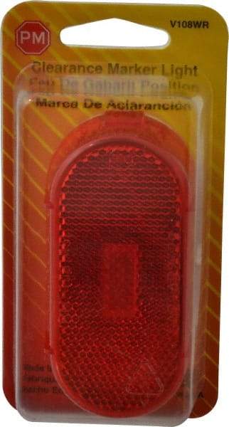 Peterson - 4-1/8" Long x 2" Wide, Red Lens & Reflector - Plastic, 12 Volt - Americas Tooling