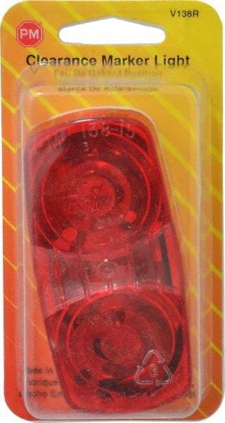 Peterson - 4" Long x 2" Wide, Red Lens & Reflector - Plastic, 12 Volt - Americas Tooling