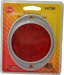 Peterson - 3" Diam, Red Lens & Reflector - Steel - Americas Tooling