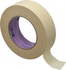 3M - 1-1/2" Wide x 60 Yd Long Tan Paper Masking Tape - Series 2040, 5.5 mil Thick, 23 In/Lb Tensile Strength - Americas Tooling