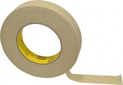 3M - 1" Wide x 60 Yd Long Tan Paper Masking Tape - Series 231, 7.6 mil Thick, 28 In/Lb Tensile Strength - Americas Tooling