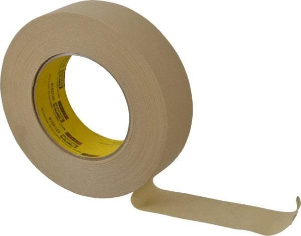 3M - 1-1/2" Wide x 60 Yd Long Tan Paper Masking Tape - Series 231, 7.6 mil Thick, 28 In/Lb Tensile Strength - Americas Tooling