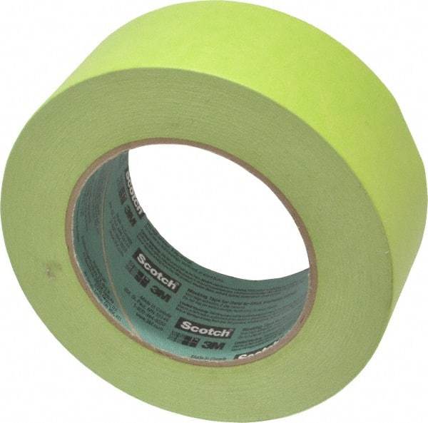 3M - 2" Wide x 60 Yd Long Green Crepe Paper Masking Tape - Series 2060, 6 mil Thick, 24 In/Lb Tensile Strength - Americas Tooling