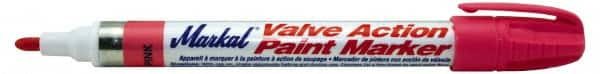 Markal - Pink Lead-Free Paint Marker - Fiber Tip, Alcohol Base Ink - Americas Tooling