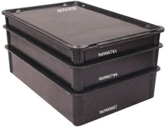 MFG Tray - 400 Lb Load Capacity Black Fiberglass Tote Container - Stacking, 25.8" Long x 17.8" Wide x 4-1/2" High - Americas Tooling