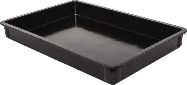 MFG Tray - 400 Lb Load Capacity Black Fiberglass Tote Container - Stacking, 25.8" Long x 17.8" Wide x 3" High - Americas Tooling