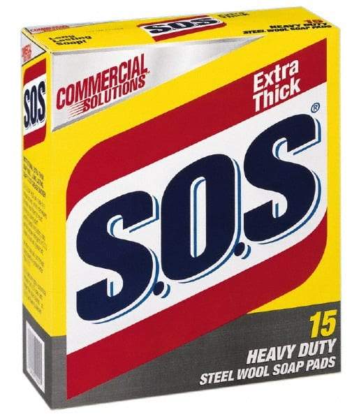 SOS - Steel Wool Scouring Soap Pad - Heavy-Duty, Blue/Gray - Americas Tooling