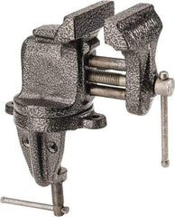 Columbian - 3" Jaw Width x 2-1/2" Jaw Opening Capacity, 2-5/8" Throat Depth, Bench & Pipe Combination Vise - 3/8" Max Pipe Capacity, Swivel Base, Clamp-On Attachment, Cast Iron - Americas Tooling