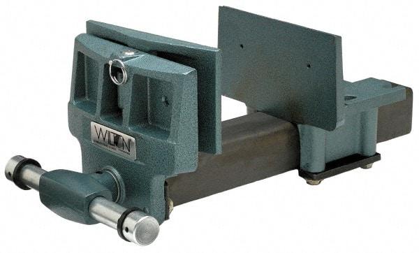 Wilton - 10" Jaw Width, 13" Jaw Opening, 4" Throat Depth, Cast Iron Woodworking Vise - 22-1/2" OAL x 11-1/2" OAW x 8" OAH, Rapid Action Spindle - Americas Tooling