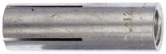 Red Head - 1" Diam, 1" Drill, 1-1/2" Min Embedment Drop-In Concrete Anchor - 303, 18-8 Stainless Steel, Slotted Drive, 1-1/4" Thread Length - Americas Tooling