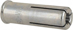 Red Head - 5/8" Diam, 5/8" Drill, Drop-In Concrete Anchor - Grade 3 Steel, Zinc-Plated Finish, Flat Head, Slotted Drive, 3/4" Thread Length - Americas Tooling