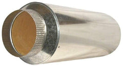 Suncourt - 8" ID Galvanized Duct Muffler - 24" Long x 12" Wide, 26 Gage, 1 Piece - Americas Tooling