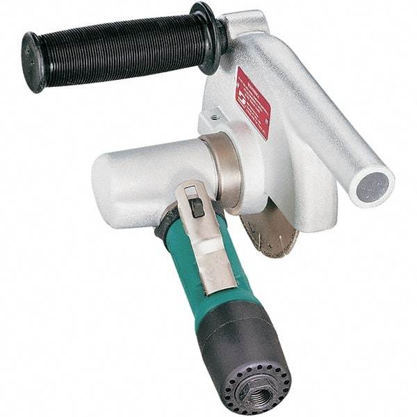 Dynabrade - 4-1/2" Wheel Diam, 20,000 RPM, Pneumatic Cutoff & Cutoff-Grinder Tool - Right Angle Handle, 1/4 NPT Inlet - Americas Tooling