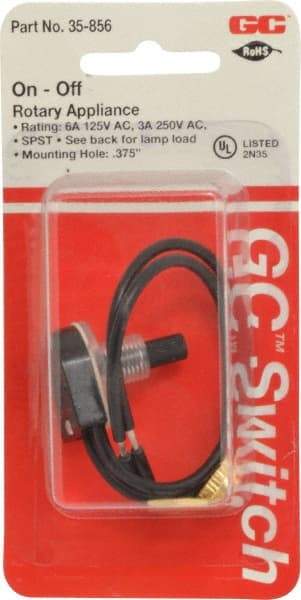 GC/Waldom - 3/8 Inch Mount Hole, Rotary Switch - Americas Tooling