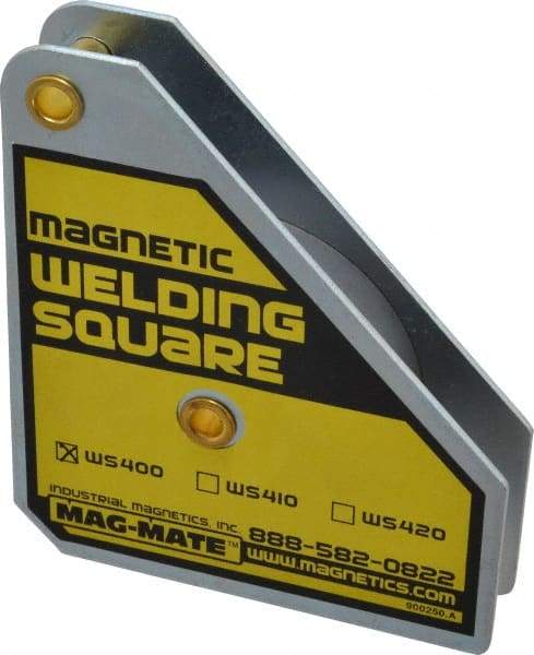 Mag-Mate - 3-3/4" Wide x 3/4" Deep x 4-3/8" High, Rare Earth Magnetic Welding & Fabrication Square - 75 Lb Average Pull Force - Americas Tooling