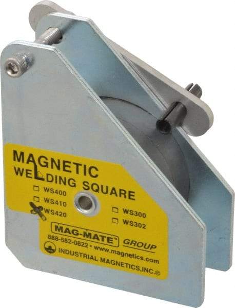 Mag-Mate - 3-3/4" Wide x 1-1/2" Deep x 4-3/8" High, Rare Earth Magnetic Welding & Fabrication Square - 150 Lb Average Pull Force - Americas Tooling