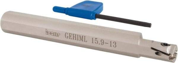 Iscar - GEHIM, Internal, Left Hand, 0.098" Max Depth of Cut, 0.031 to 0.075" Groove Width, Indexable Grooving Tool Holder - GEPI.. Insert Compatibility, 5/8" Shank Width, 5" OAL, Through Coolant - Americas Tooling