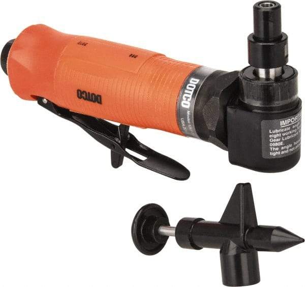 Dotco - 1/4" Collet, Angle Handle, Air Angle Die Grinder - 12,000 RPM, Rear Exhaust, 23 CFM, 0.4 hp, 90 psi, 1/4" Inlet - Americas Tooling