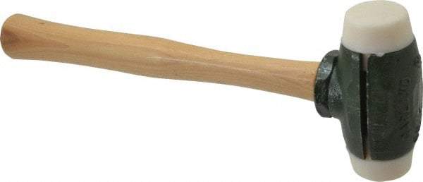 Garland - 2 Lb Head 1-1/2" Face Nylon Split Head Hammer - 12-1/2" OAL, Wood Handle - Americas Tooling