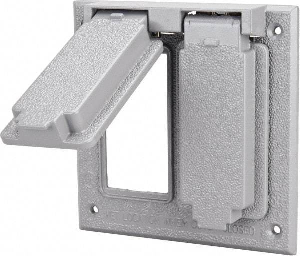 Cooper Crouse-Hinds - Electrical Outlet Box Aluminum Weatherproof Cover - Includes Gasket - Americas Tooling