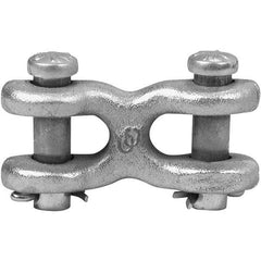 Campbell - Zinc Plated Forged Steel Double Clevis Link - 1/4" Diameter, 3,900 Lb Load Limit - Americas Tooling