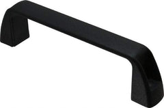 J.W. Winco - 7.05" Center to Center, Black Matte Finish Plastic Pull Handle - 1.65" Long, 1.97" High - Americas Tooling