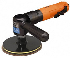 Cleco - 5" Pad Diam, 9,000 RPM, 0.6 hp, Handheld Pneumatic Buffer - 30 CFM, 5/8-11" Spindle Thread, 1/4" Inlet - Americas Tooling