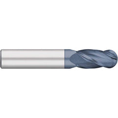 Titan USA - Ball End Mills; Mill Diameter (Decimal Inch): 0.0938 ; Number of Flutes: 4 ; Length of Cut (Inch): 3/8 ; Length of Cut (Decimal Inch): 0.3750 ; Material: Solid Carbide ; Overall Length (Inch): 1-1/2 - Exact Industrial Supply