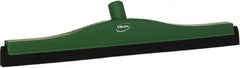 Vikan - 20" Foam Rubber Blade Bench Squeegee - Double Edge, Green, Plastic Holder - Americas Tooling