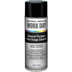 Krylon - Black, Gloss, Enamel Spray Paint - 9 to 13 Sq Ft per Can, 10 oz Container, Use on Ceramics, Glass, Metal, Plaster, Wood - Americas Tooling