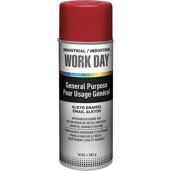 Krylon - Red, Gloss, Enamel Spray Paint - 9 to 13 Sq Ft per Can, 10 oz Container, Use on Ceramics, Glass, Metal, Plaster, Wood - Americas Tooling