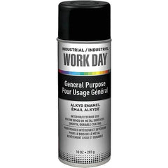 Krylon - Black, Flat, Enamel Spray Paint - 9 to 13 Sq Ft per Can, 10 oz Container, Use on Ceramics, Glass, Metal, Plaster, Wood - Americas Tooling