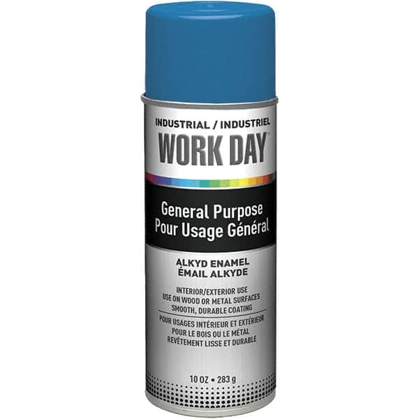 Krylon - True Blue, Gloss, Enamel Spray Paint - 9 to 13 Sq Ft per Can, 10 oz Container, Use on Ceramics, Glass, Metal, Plaster, Wood - Americas Tooling