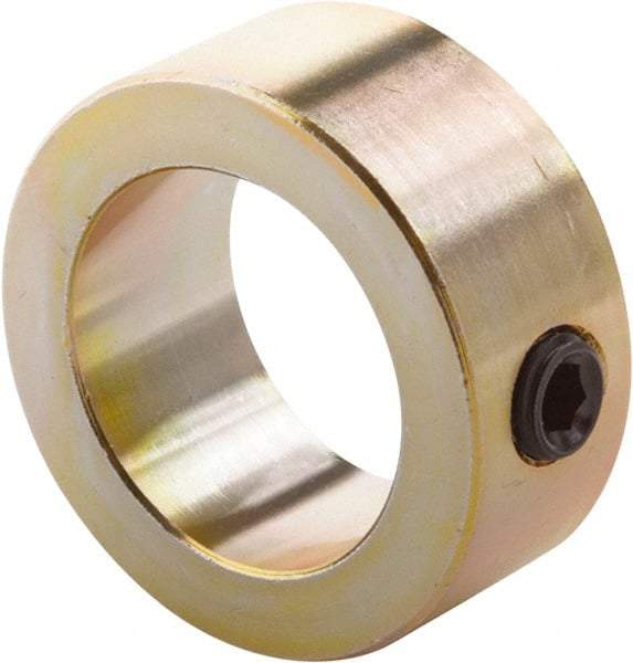 Climax Metal Products - 5/16" Bore, Steel, Set Screw Shaft Collar - 5/8" Outside Diam, 5/16" Wide - Americas Tooling