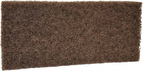 Remco - 10" Long x 4-1/2" Wide x 15/16" Thick Scouring Pad - Heavy-Duty, Brown - Americas Tooling