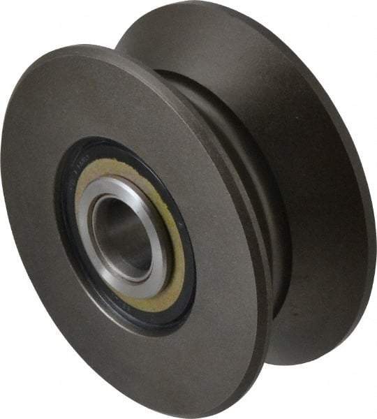 Osborn International - 3-3/4" Roller Diam x 1-9/16" Width, V Grooved Yoke Roller - Steel, 7,630 Lb Dynamic Cap - Americas Tooling