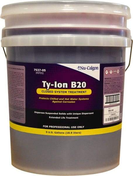 Nu-Calgon - 5 Gal Pail HVAC Cleaners & Scale Remover - Liquid Nitrite Borax Formula, Recirculating System Corrosion Inhibitor Cleaner Hot & Chilled Water Closed Systems - Americas Tooling