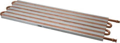 Lytron - 12" Long x 3-3/4" High, Beaded Connection Copper Tube Cold Plate - 1/4 OD Tube, 6-Pass Fluid Path, Water Cooling, 0.31" Thick - Americas Tooling